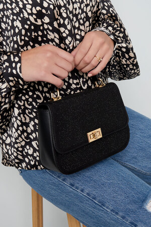 Handbag glamor - black PU h5 Picture2